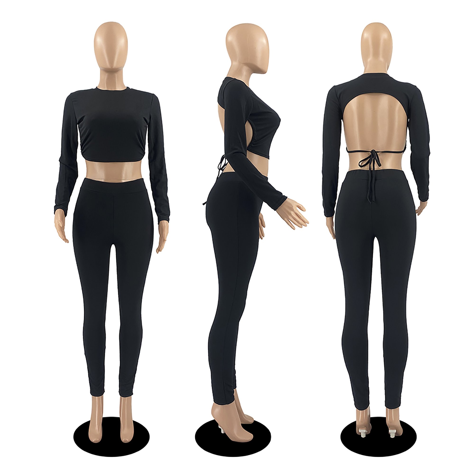 Custom Two Piece Ladies Tracksuit Sweatsuit Set 2 Piece Crop Top Track Sweat Suit Set For Women