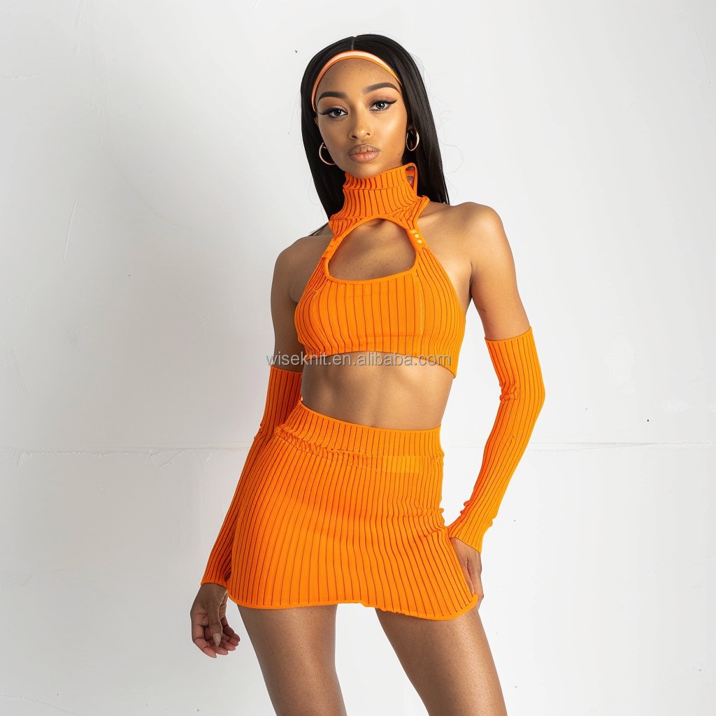 Designer tow 2 piece set women's sets clothing knit loungewear knit sets for women Y2K sleeveless Tank Top flare pant outfit