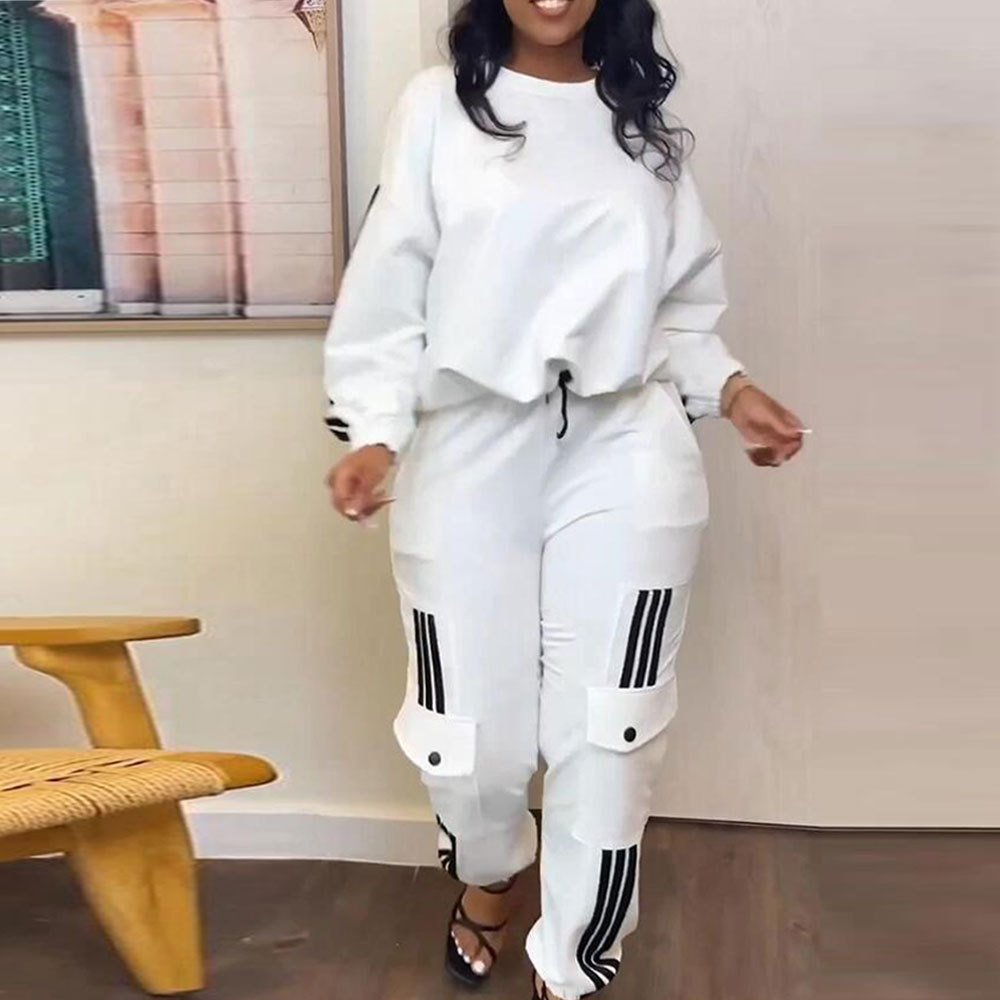 New spring fall women's clothing women sports jogging sexy casual pants pullover T shirt top two piece ladies sets