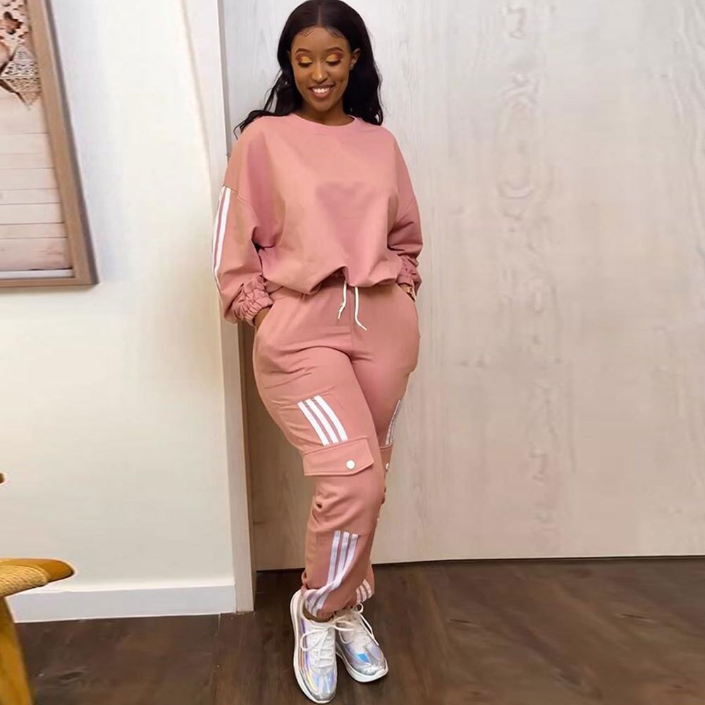 New spring fall women's clothing women sports jogging sexy casual pants pullover T shirt top two piece ladies sets
