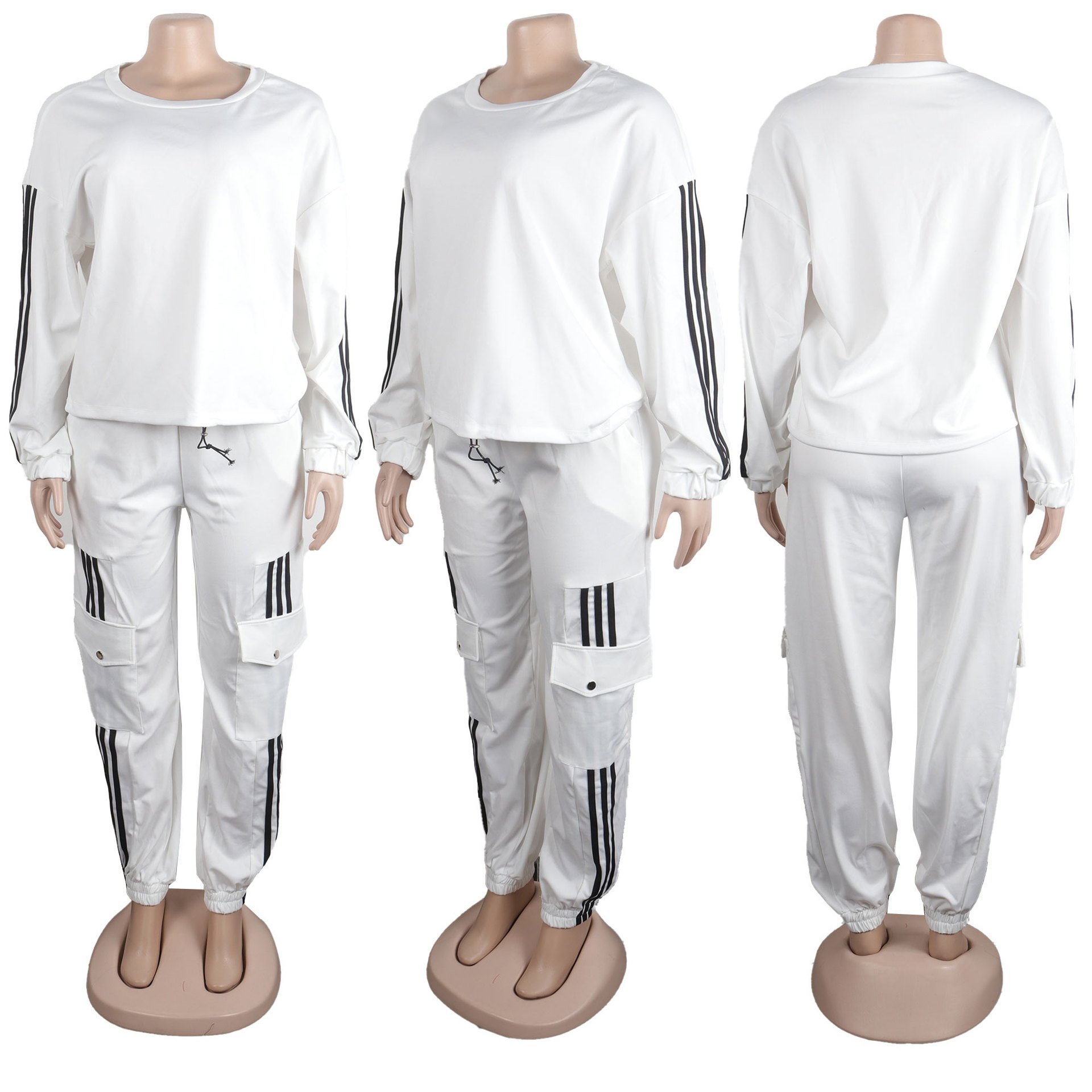New spring fall women's clothing women sports jogging sexy casual pants pullover T shirt top two piece ladies sets