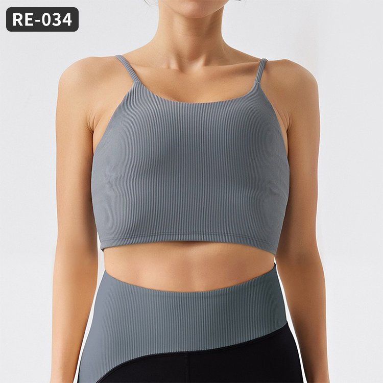 Customization Ladies Ribbed Recycled Nylon Block Sports Yoga Workout Fashion Girls Clothing Sets Gym Fitness Sets Women's Sets