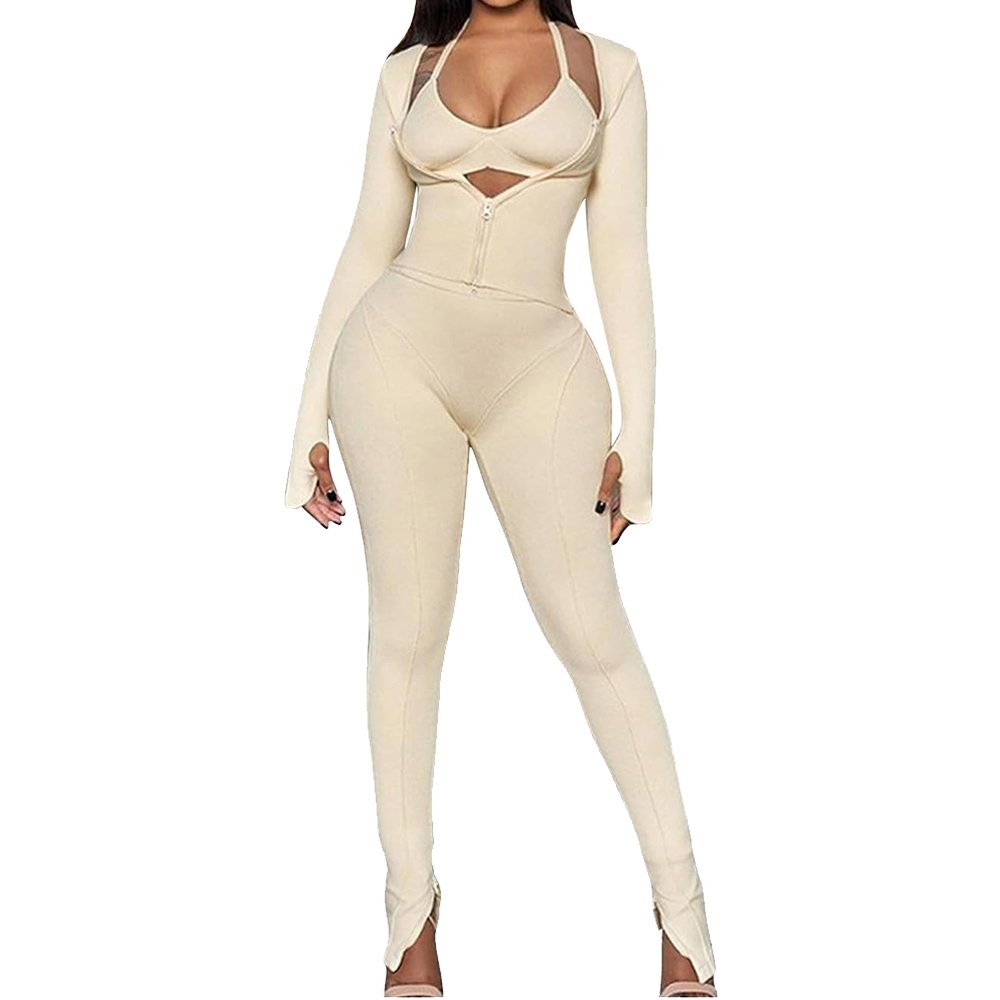 Tracksuits 2 Piece Sets Gym Workout Outfits Sports Zip Up Jackets Tummy Control Leggings Sweatsuits Women's Sets Women Clothing