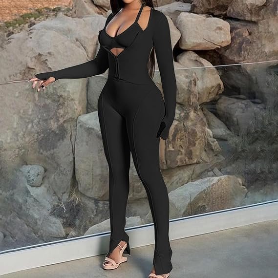 Tracksuits 2 Piece Sets Gym Workout Outfits Sports Zip Up Jackets Tummy Control Leggings Sweatsuits Women's Sets Women Clothing