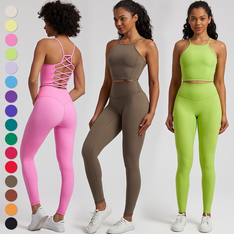 Wholesale Workout Wear Suit Breathable Quick Dry Activewear Custom Sports Clothing High Waist Women Gym Fitness Yoga Set