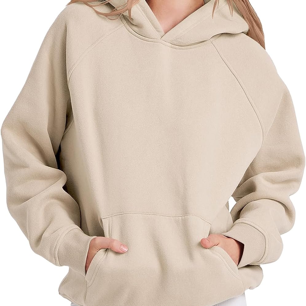 Wholesale Womens Oversized Sweatshirts Fleece Hoodies Long Sleeve Shirts Pullover Fall Clothes with Pockets