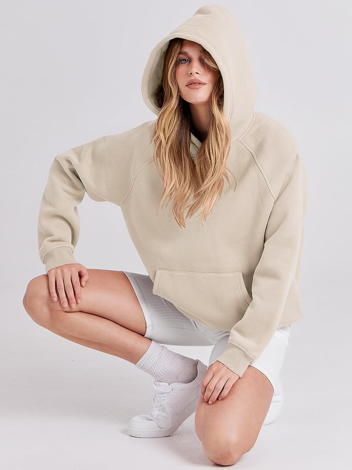 Wholesale Womens Oversized Sweatshirts Fleece Hoodies Long Sleeve Shirts Pullover Fall Clothes with Pockets