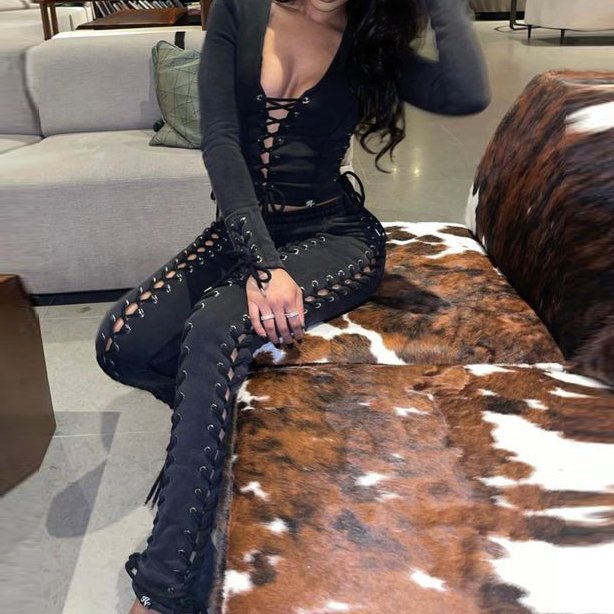 Custom 2 Piece Joggers Set Tracksuits Y2K Plus Size Vintage Black Women Tracksuit Sweatsuit Set