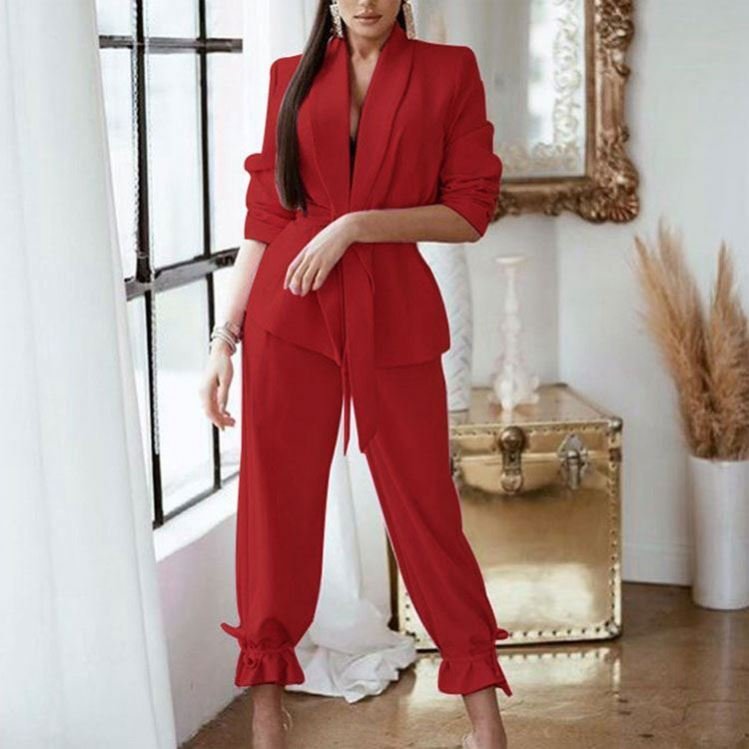JYHS-1 Women Sets women's 2022 new solid color leisure two-piece set