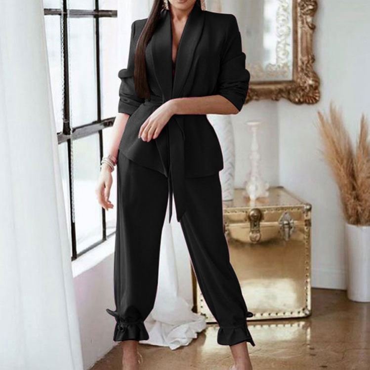 JYHS-1 Women Sets women's 2022 new solid color leisure two-piece set
