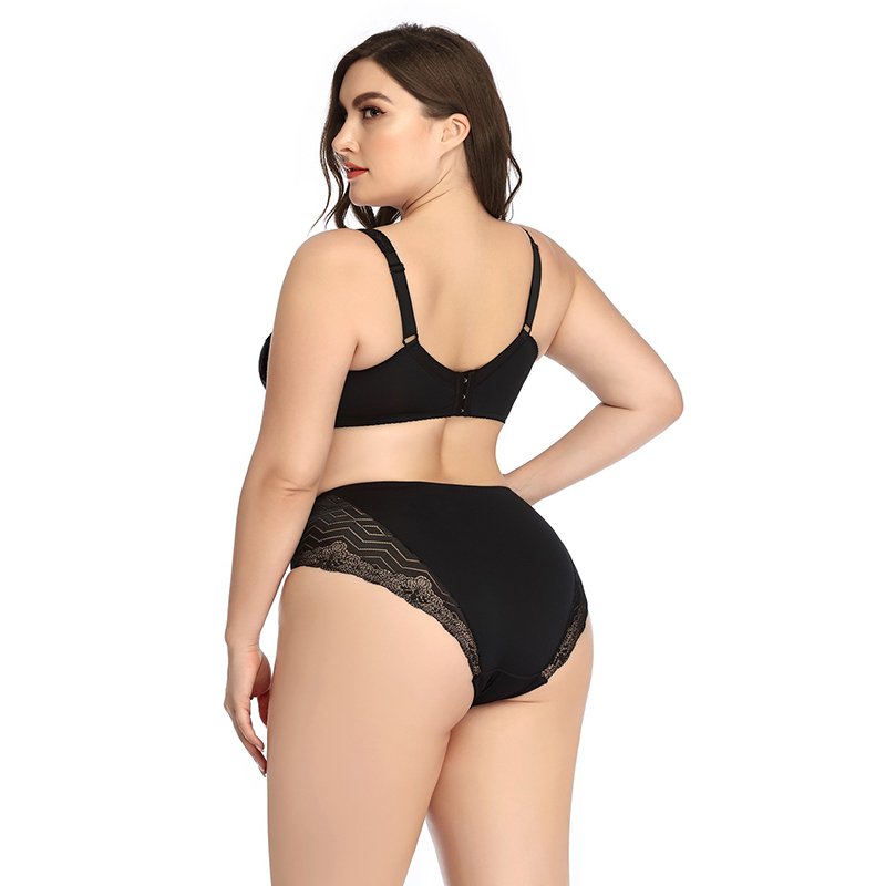 Large C Cup bras panty comfortable lace sexy women sets 2 piece plus underwear big size bra and panties set for fat girls