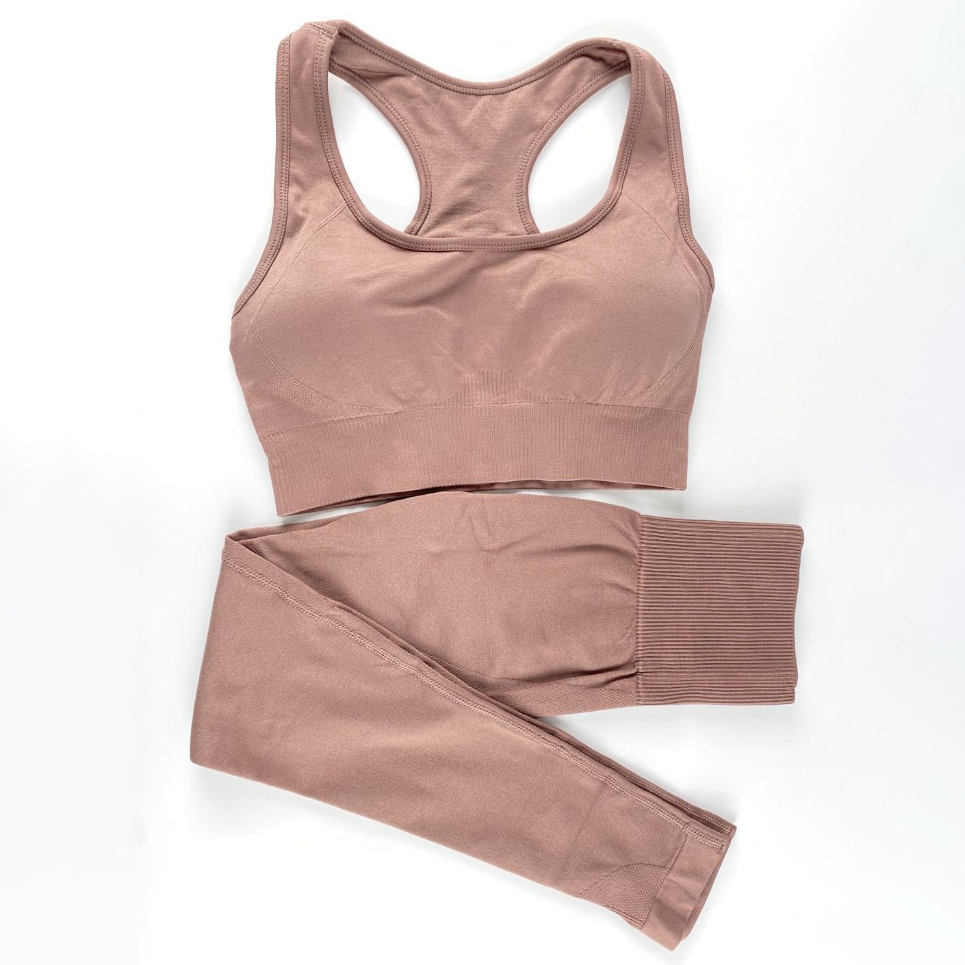 Wholesale Full 12 Colors Women Deport Athletic Wear Set Sport Bra+ High Waist Workout Leggings 2 Pieces Seamless Women Yoga Set