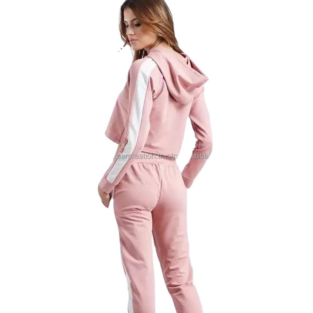 Customizable Heavyweight Hooded Sweatpants Crop Hoodie Set Active Stretch Terry Long Knitted Factory Direct Bangladesh Super