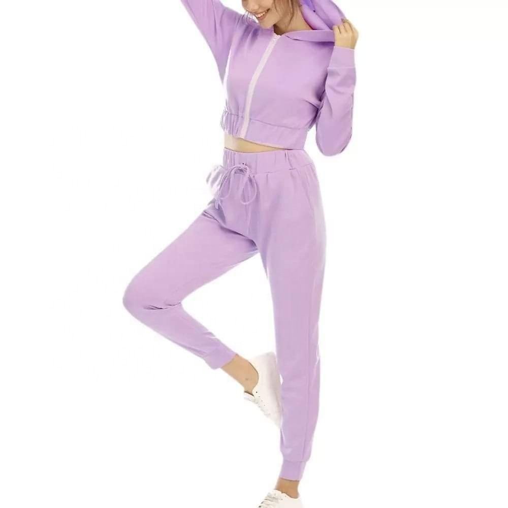 Customizable Heavyweight Hooded Sweatpants Crop Hoodie Set Active Stretch Terry Long Knitted Factory Direct Bangladesh Super