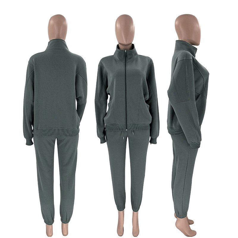 Oem Custom LogoWinter Thick Sports Suits Set For Women 5 Color Jogger Gym Wear Matching Jogger Sets Plus Size Women'S Sets