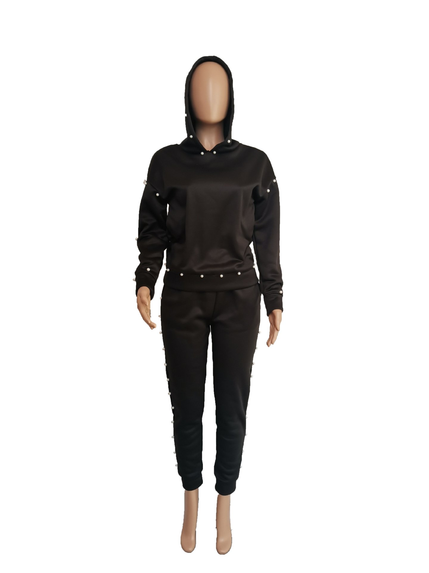 Hot Sell Plus Size Two Piece Tracksuits Custom Logo Printing Outfits 2 Piece Women'S Sportswear Set Nylon Jogger Women Set