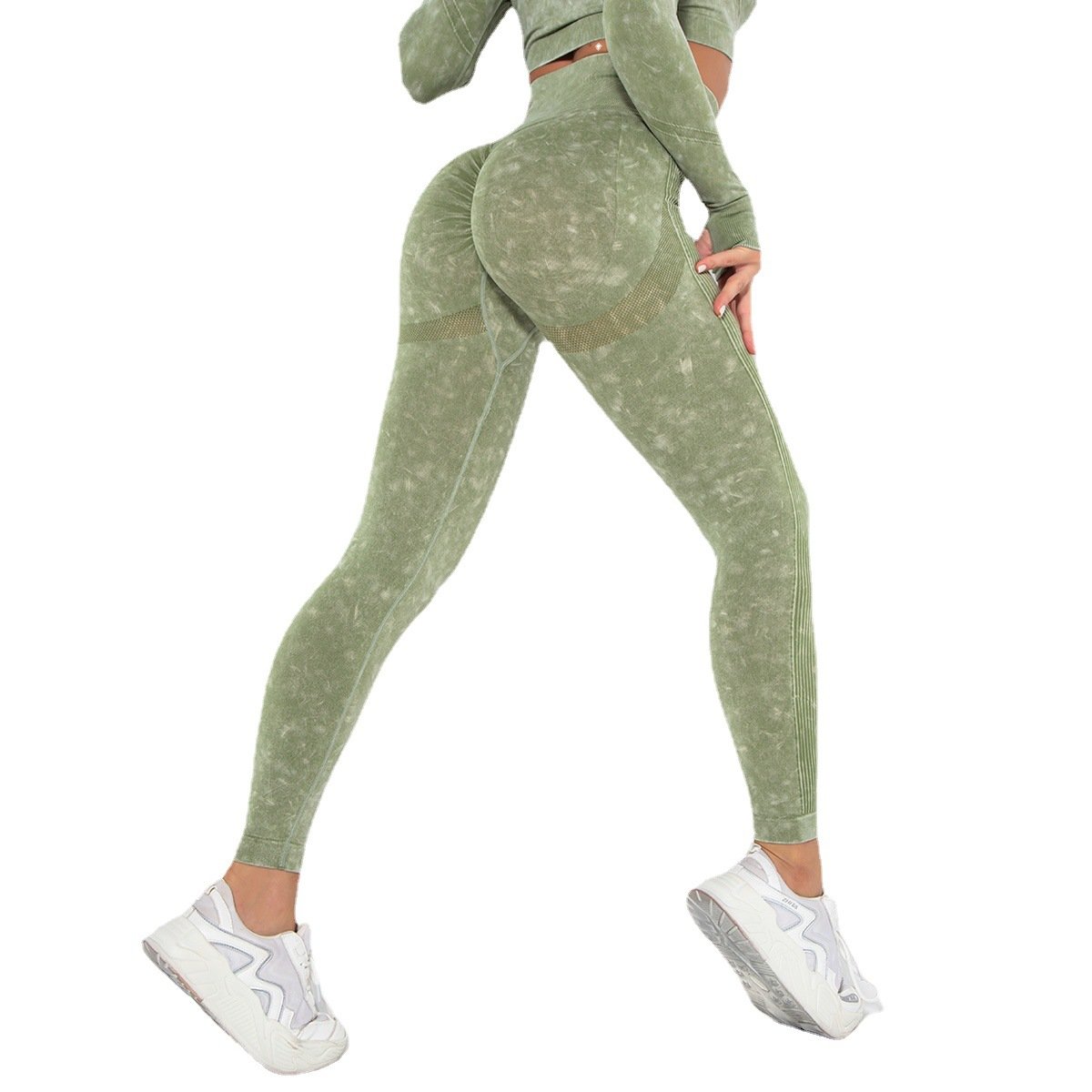 Seamless water washable sexy peach hip sweat wicking yoga pants exercise fitness pants leggings