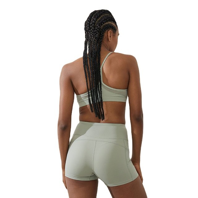 High Quality Slim Fit Fashion Wear Bra New Design Custom Stretchable Polyester Elastance Short Set Workout Women's Sets