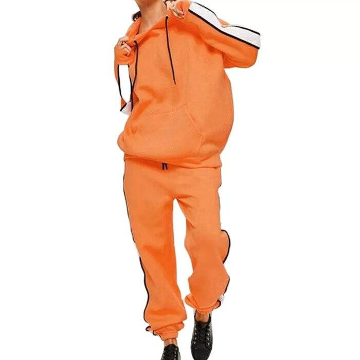Two Piece Set Casual Fleece Tracksuit Women Winter 2023 Women's Sets Oversized Hooded Long Sleeve Hoodie Sport Pants Lady Suit