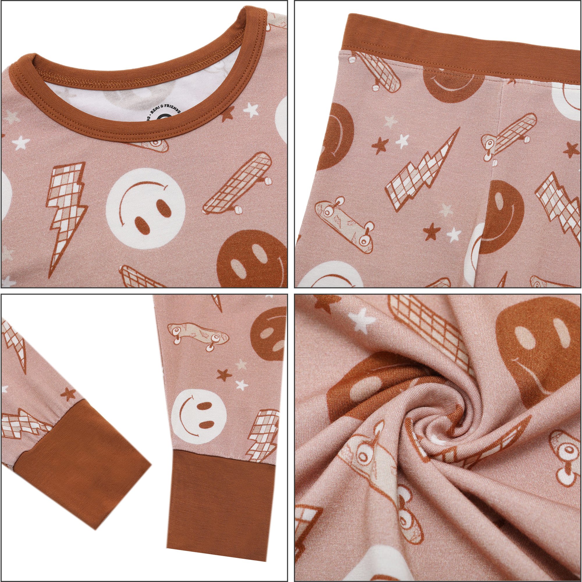 Actions Speak Louder Than Words / Custom Design Baby Bamboo Romper Two Piece Pajamas Baby Clothes