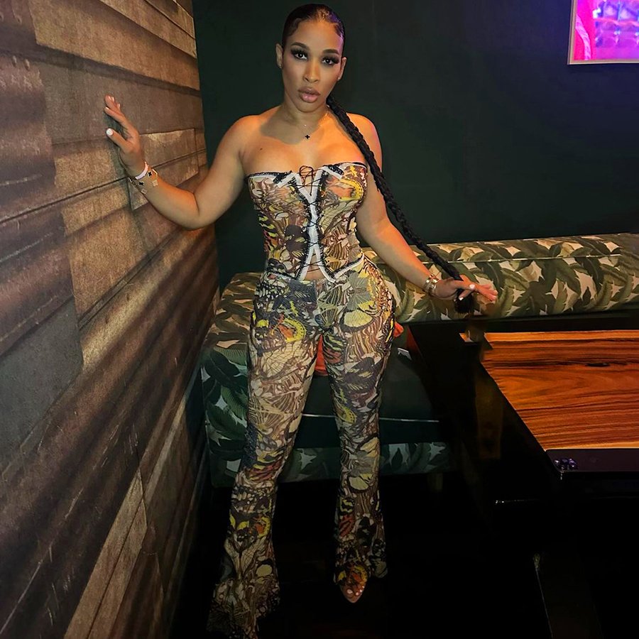 47577 Custom 2 Piece Pant Set Print Lounge Wear Women's Set