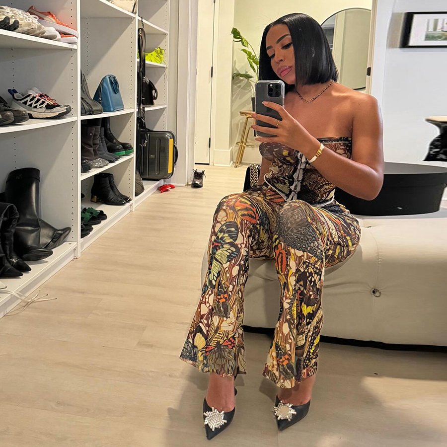 47577 Custom 2 Piece Pant Set Print Lounge Wear Women's Set
