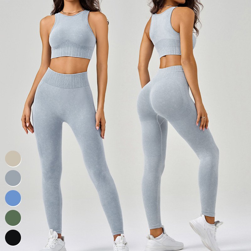 High Impact Sport Tops High Waist Leggings 2 Piece Suit Seamless Women's Sets Fitness Clothing Yoga Set Women Gym Fitness Sets