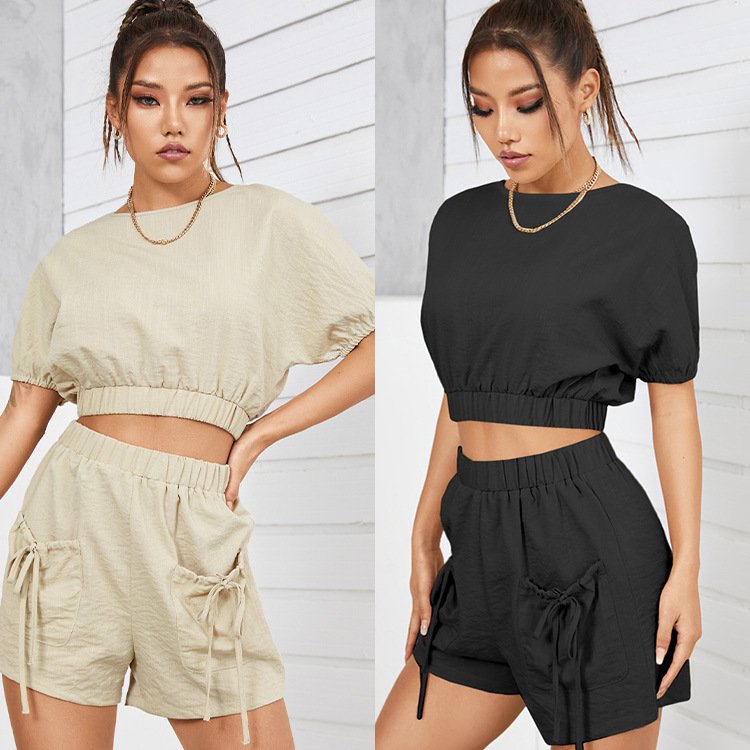 GM Women's Clothing Casual Sports Wear Female Casual Bra Cargo Pants Two Piece Tracksuit Set Women Set