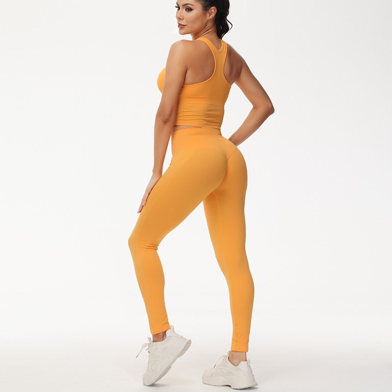 in stock Seamless Yoga Clothes suit Slimming Running Women's set