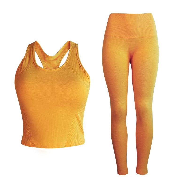 in stock Seamless Yoga Clothes suit Slimming Running Women's set