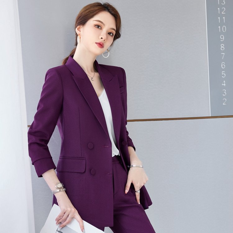 High Quality Business Suit Office Women's Work Suit Women's Formal Suit Jacket Pants Two Piece Set & Tuxedo