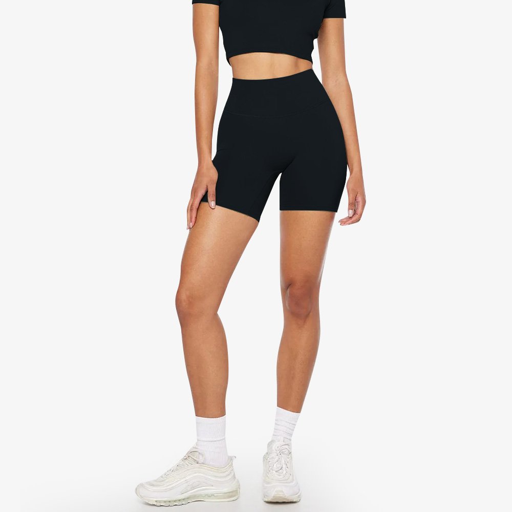 SHINBENE HI CLOUD 6" Sculpt Peach Hidden Scrunch Fitness Shorts Sexy Nylon Booty Hip Enhance Workout Shorts