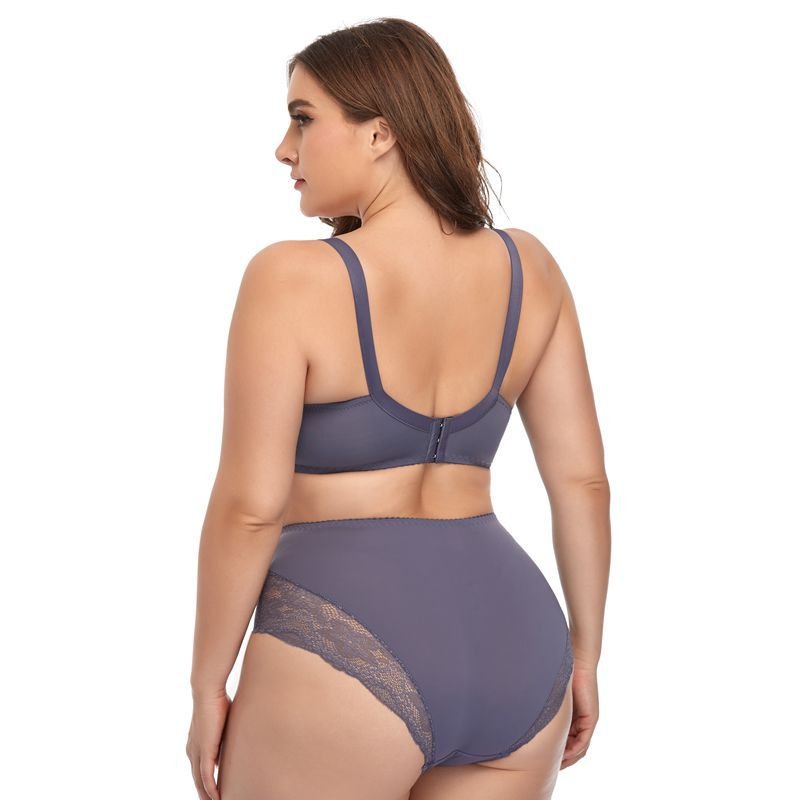 The New Plus Size Women's Bra Set Underwire Lace Underwear Thin Mold Cup Bra Hot Images Women Sexy Bra Underwear Lingerie