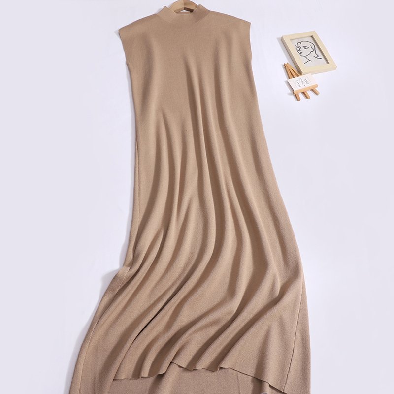 Boutique Wholesale 2024 Autumn New Style Simple French Style Sleeveless Dress Long Sleeved Cardigan Women's Set