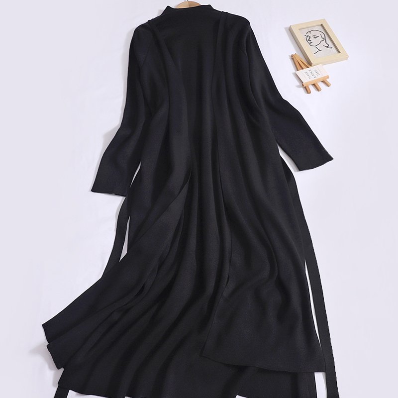 Boutique Wholesale 2024 Autumn New Style Simple French Style Sleeveless Dress Long Sleeved Cardigan Women's Set