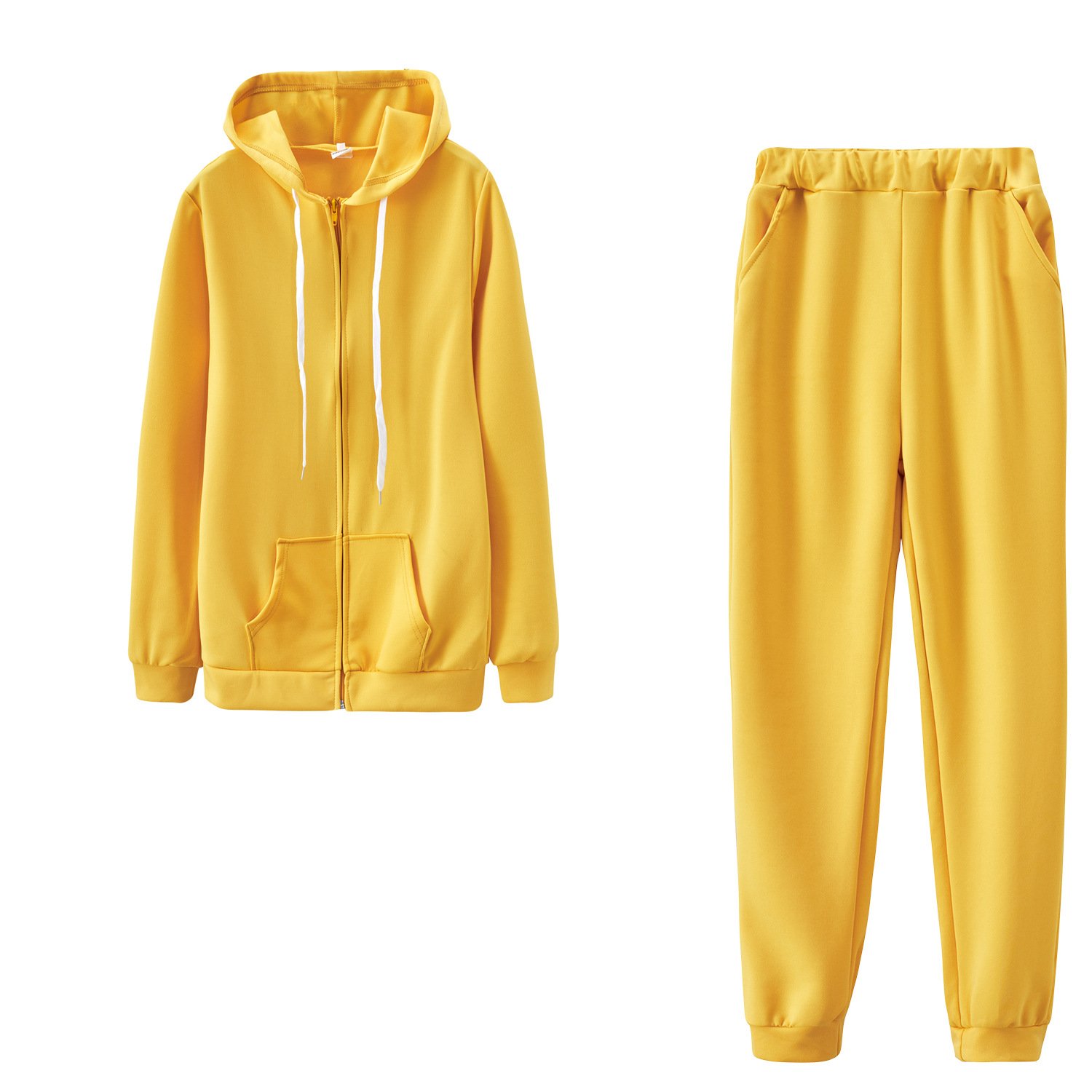 Hot Sell Oem Jogger Tracksuits Two Piece Set Gym Custom Sublimation Logo Leisure Plain Plus Size Zip Hoodie Outfits Women'S Sets