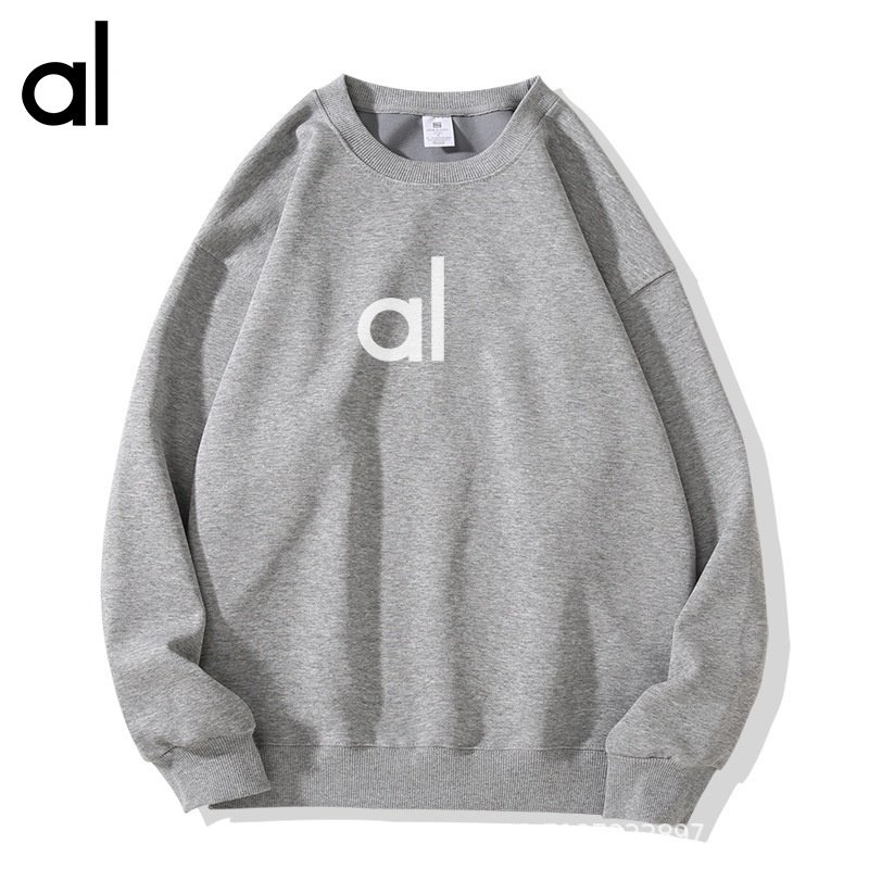 Allogo Men's and Women's Yoga Outdoor Leisure Sports Pullover Round Neck Sports Leisure Sweater Loose Fashion Long Sleeve