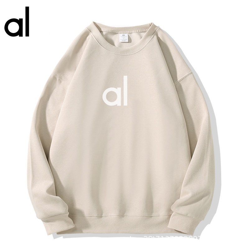 Allogo Men's and Women's Yoga Outdoor Leisure Sports Pullover Round Neck Sports Leisure Sweater Loose Fashion Long Sleeve