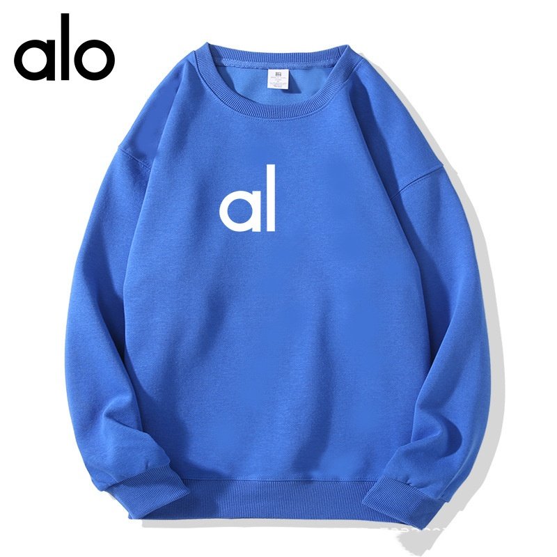 Allogo Men's and Women's Yoga Outdoor Leisure Sports Pullover Round Neck Sports Leisure Sweater Loose Fashion Long Sleeve