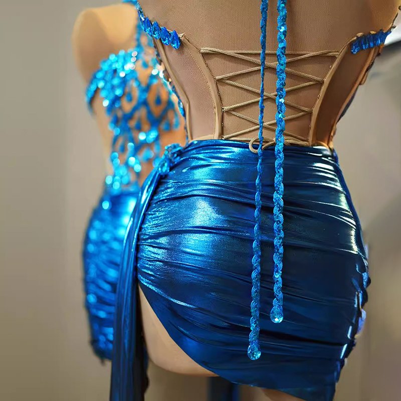 Novance Y3886 Clothing Manufacturers Custom New Arrivals Women's Sets Sexy Club Luxury Evening Gown Rhinestone Dress For Party