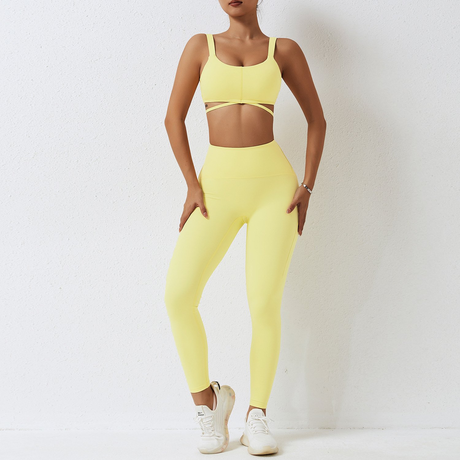 High Quality Unbranded Girl Female Sexy Outfit Recycled Private Label Active Sport Fitness Gym Wear Clothing Yoga Set