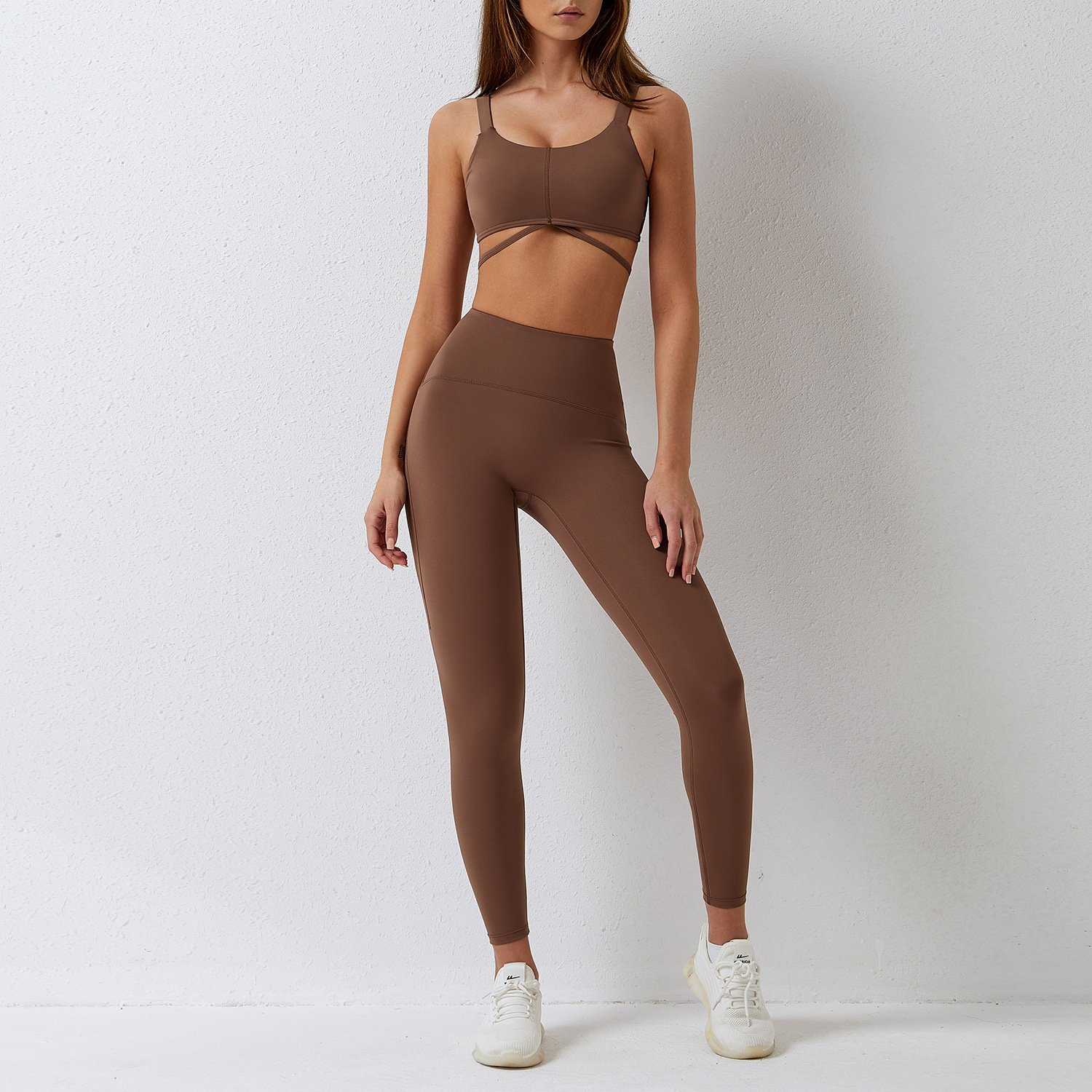 High Quality Unbranded Girl Female Sexy Outfit Recycled Private Label Active Sport Fitness Gym Wear Clothing Yoga Set