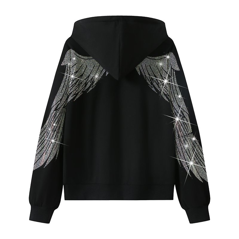 2024 Custom Rhinestone Hoodie Sweatpants Set Luxury Track Suit with Rhinestone Women Sweatsuit Two Piece s Set hoodie set women