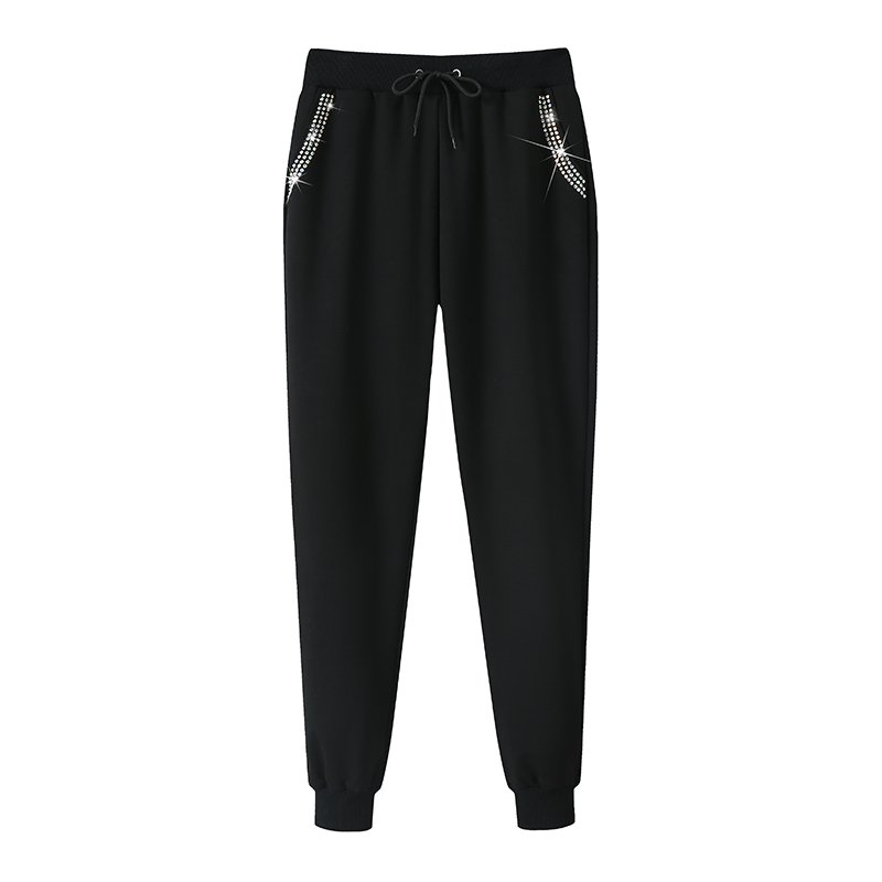 2024 Custom Rhinestone Hoodie Sweatpants Set Luxury Track Suit with Rhinestone Women Sweatsuit Two Piece s Set hoodie set women