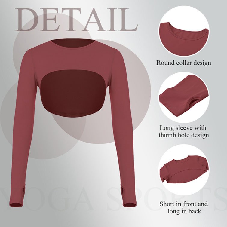 2024 Yoga Set 3 Piece Long Sleeve Crop Top And High Waist Yoga Pants Seamless Yoga Set Wholesale