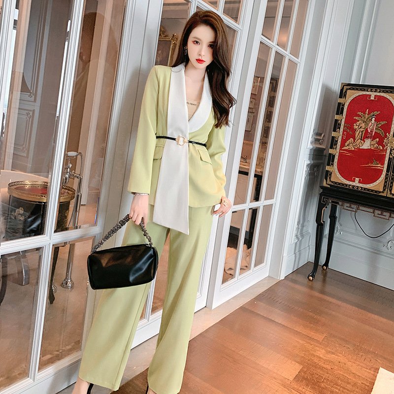 ZYHT 5191 Wholesale New Arrival OL Match Set Woman Career Women Professional Suits Office Formal Blazers And Pants Two Piece Set