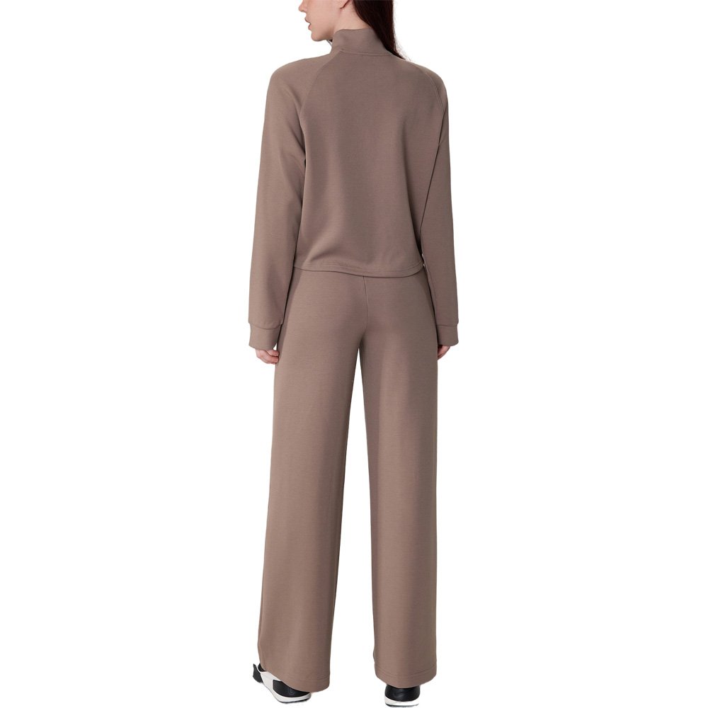 Autumn winter Standing collar sports jacket pockets Slim thin yoga top zipper cardigan fitness clothing women's sets activewear