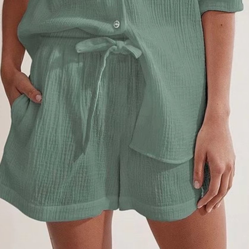 Cotton Muslin&100% Cotton Double Crepe Fabric Women's Set
