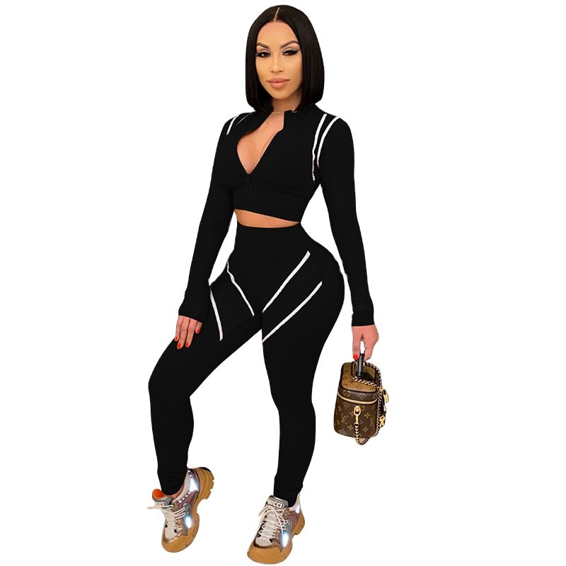 Women's Clothing 2024 Clothing Vendors V Neck Set Two Pieces Suits New Arrivals Womens Pant Suits Two Piece Sets For Work