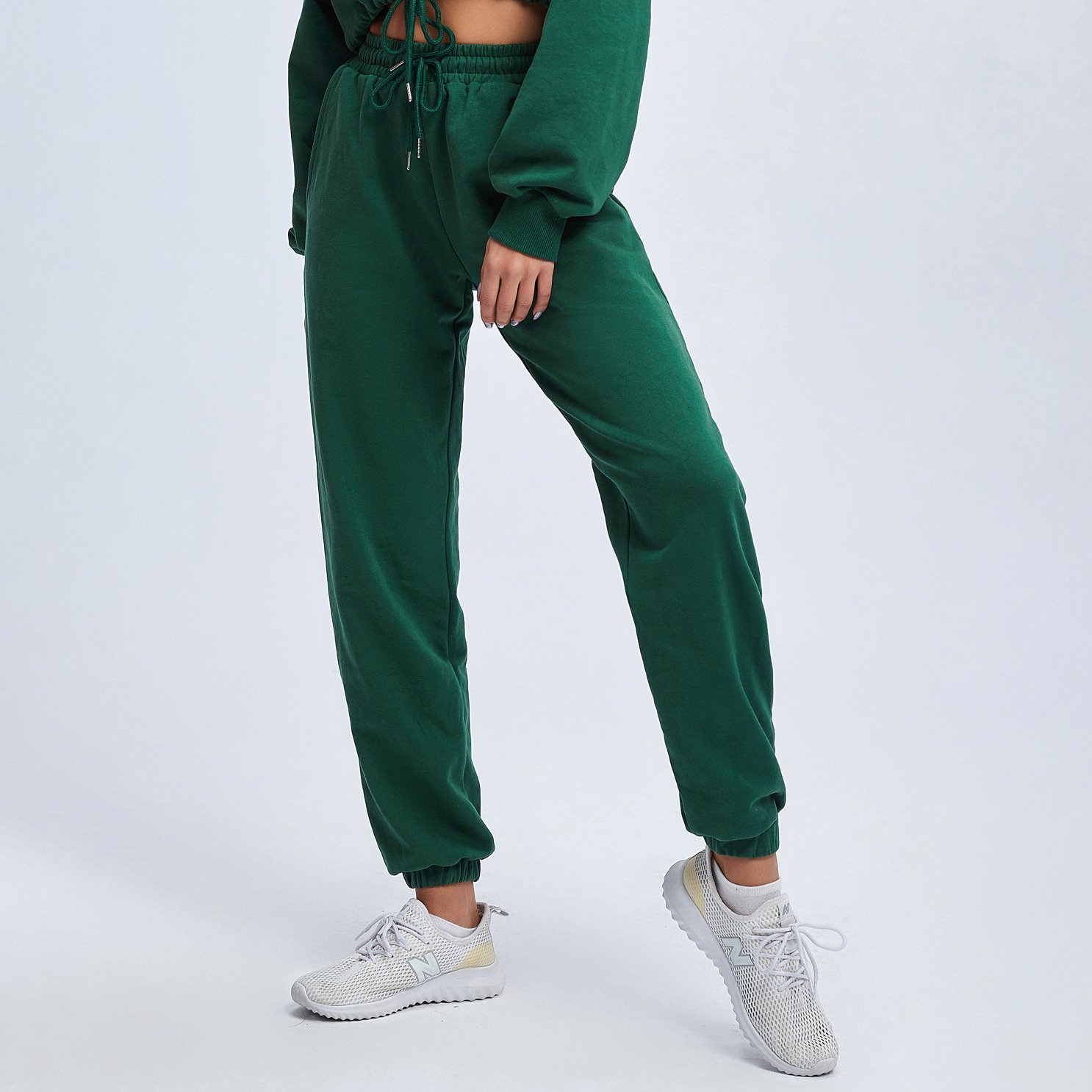 Fitness sports loose plus size sweater trousers outdoor running fitness exercise casual fashion jogging pants with double pocket